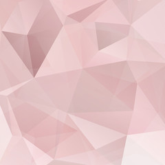 Naklejka premium Abstract mosaic background. Triangle geometric background. Design elements. Vector illustration. Pastel pink colors.