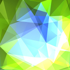 Abstract polygonal vector background. Geometric vector illustration. Creative design template. Yellow, green, blue colors.