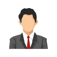 businessman wearing executive clothes over white background. colorful design. vector illustration