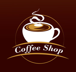 Coffee shop background illustration