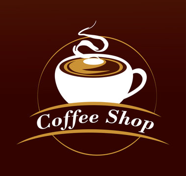 Coffee shop background illustration