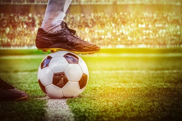 Stof per meter Voetbal voetbal voetbal aftrap in het stadion