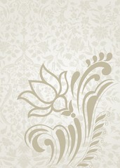 water lily, wedding card design, royal India