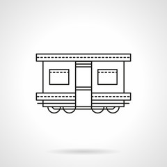 Railroad transport flat line vector icon