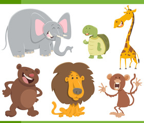cute animals cartoon set illustration