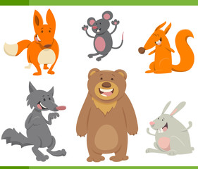 cute animals cartoon set