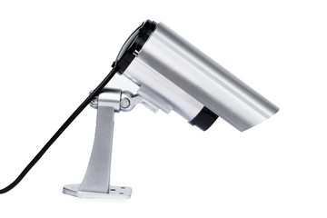 Cctv camera security isolated on white background