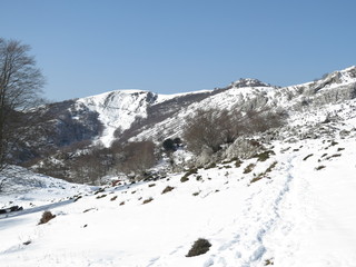 landscape in winter in spain