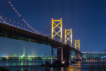 Fototapeta na wymiar 瀬戸大橋の夜景