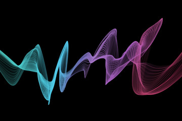 purple and blue swirl wave
