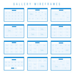 Gallery Wireframe components for prototypes. - obrazy, fototapety, plakaty