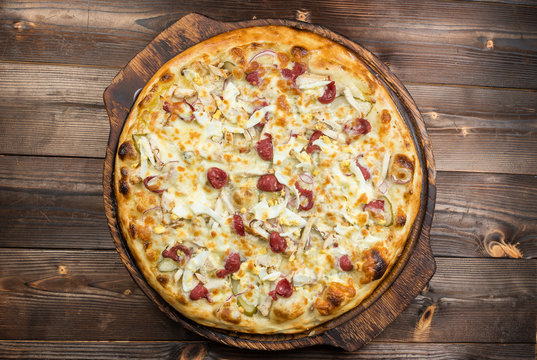 pizza with chicken