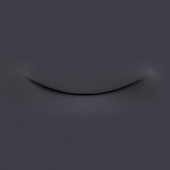 Cartoon emoticon mouth. Element of emotion characters face. 3d render.