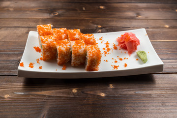 california roll, close-up