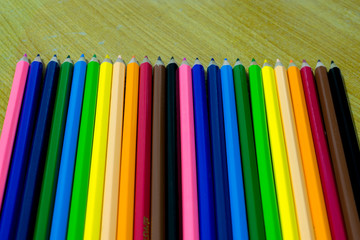 Fototapeta premium Color pencil draw art school educaation