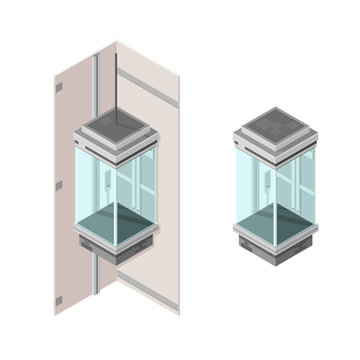 Isometric Vector Elevator Lift.

Modern glass elevator lift for personal transportation.