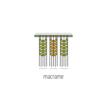 Macrame line icon