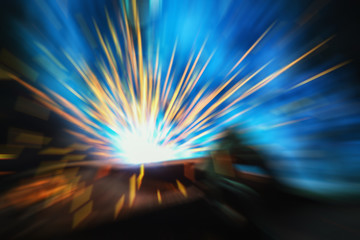 Zoom background with colors of light sparks
