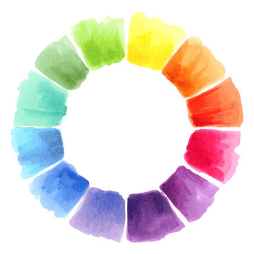 Color Wheel. Watercolor Spectrum