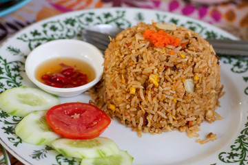 Thai fried rice style.