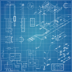 Vector blueprint with electrical - 141633517