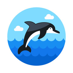 Dolphin icon. Summer. Vacation
