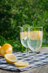 Fototapeta premium Fresh lemonade with mint