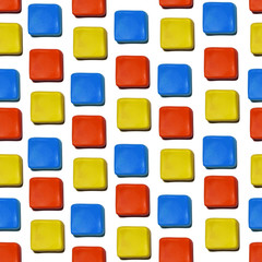 Seamless vector pattern made up of geometric shapes clay.