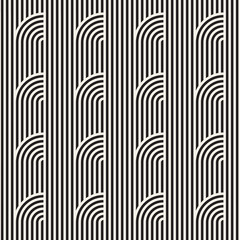 Obraz premium Seamless geometric pattern. Abstract stripy geometric background. Stylish vector rounded lines print