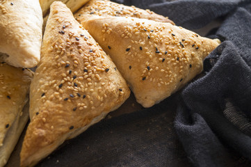 Puff pastry meat pies (samsa) is a traditional Uzbek cuisine.