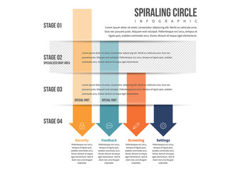 Downward Arrow Infographic