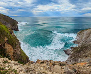 Summer ocean bay coastline (Spain).