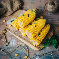 Delicious golden Grilled  Corns