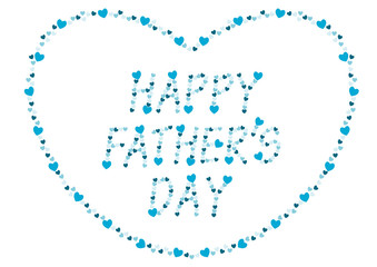 父の日のイラスト: ハート模様のロゴ