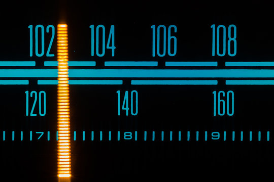 Dial Pointer Of Vintage Stereo Receiver