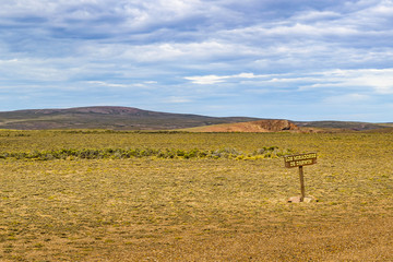 Landscape patagonian scene at Santa Cruz province, Argentina