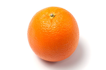 Orange on a white background close up