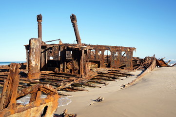 Maheno shipwreck at Fraser Island