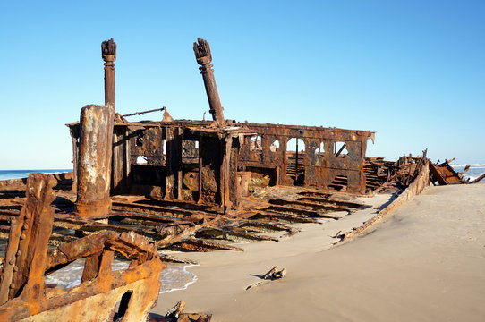 Maheno Shipwreck At Fraser Island