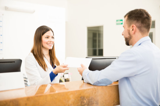 Patient Receiving Test Results In A Lab