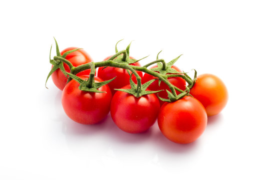Bunch of fresh red tomatoes