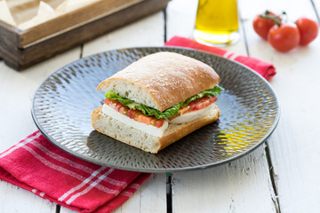 lunch dinner plate fresh cut sandwich ham cheese cup bowl vegetable creamy soup garnish seeds
