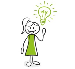 Stick Figure Series Green Woman / Idee