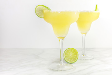 Lemon Margarita cocktails a place for text