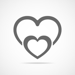 Abstract heart icon. Vector illustration.