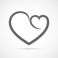 Abstract heart icon. Vector illustration.