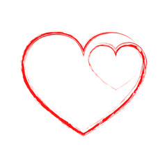 Red heart icon. Vector illustration.