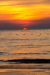 Sunset above the sea, Thailand beach