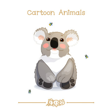 
Toons series cartoon animals: lovely koala bear