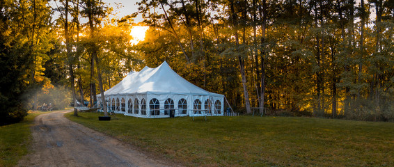 Wedding Reception Tent Sunrise © colorburst100